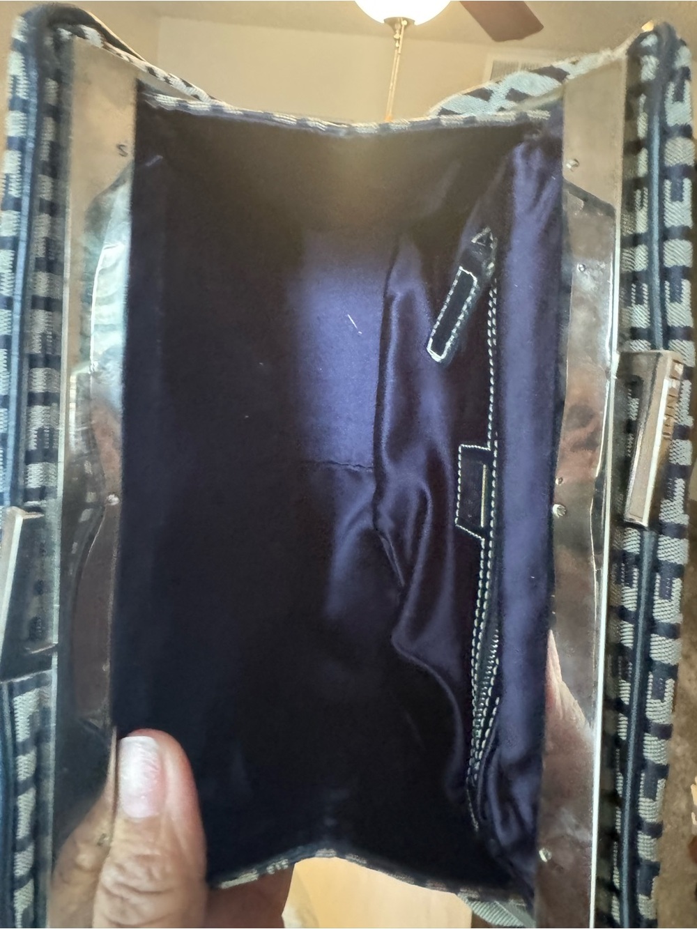 Fendi Black & Gray Zucca Shoulder Bag - Picture 10 of 14